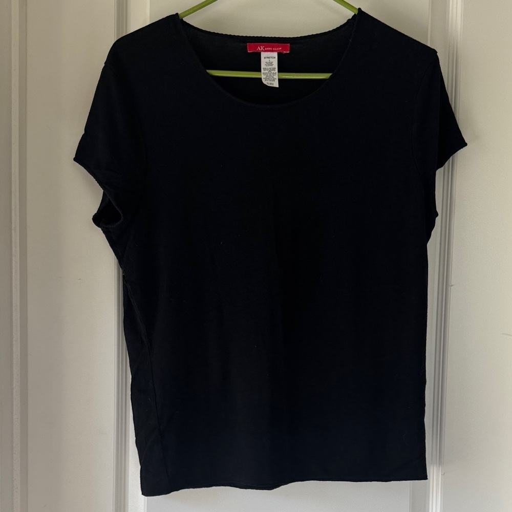 Anne Klein Black Short Sleeve Tee / M14